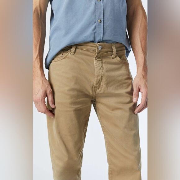 NWT Mavi Max Wide Leg Khaki Pants British Khaki Twill Size 33 x 34 - Picture 2 of 9